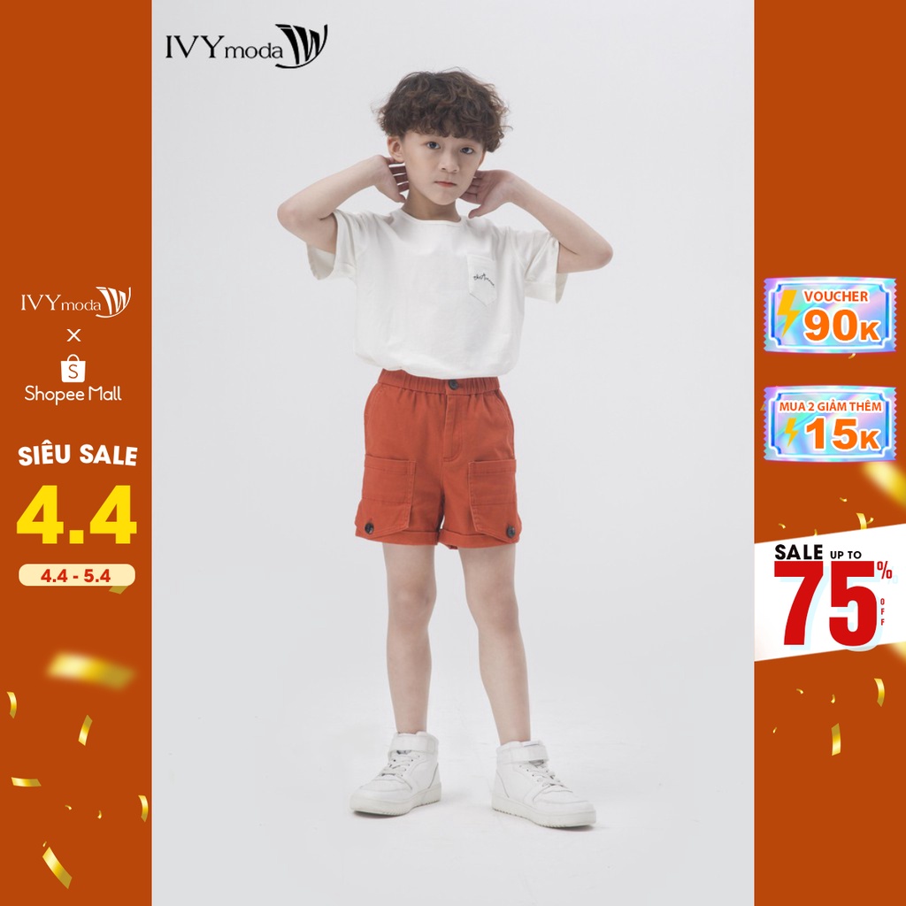 [NHẬP WABRTL5 GIẢM 10% TỐI ĐA 50K ĐH 250K ]Quần lửng cho bé trai IVY moda MS 21K1046