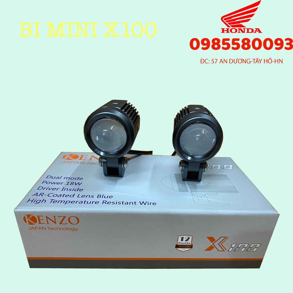 Kenzo X100 Ver 2.0 - Bi Cầu Led Mini Trợ Sáng 2020 - Hàng Chính Hãng