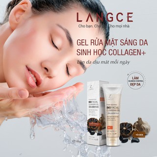 GEL RỬA MẶT SINH HỌC COLLAGEN+ ĐẸP DA - TỎI ĐEN 100ml LANGCE