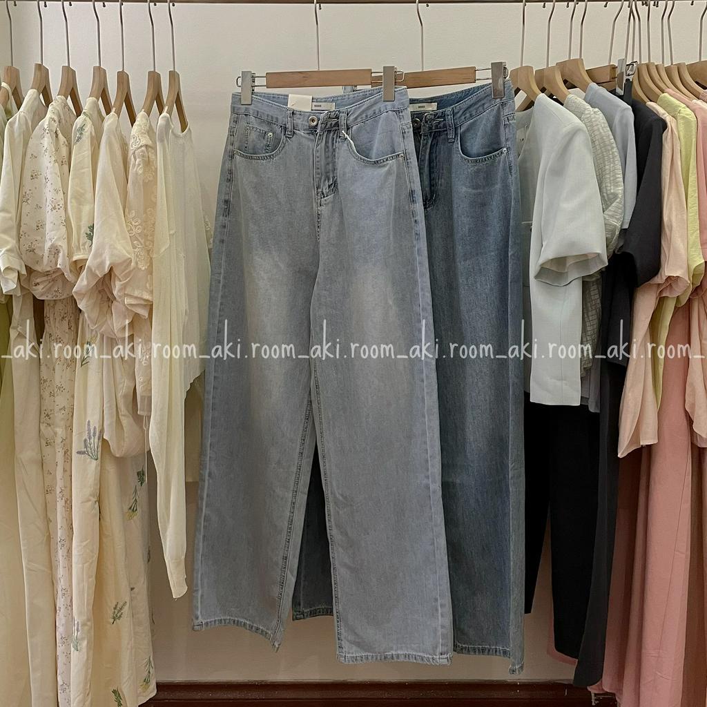 Quần jeans ống suông rộng chất mềm mỏng 0927