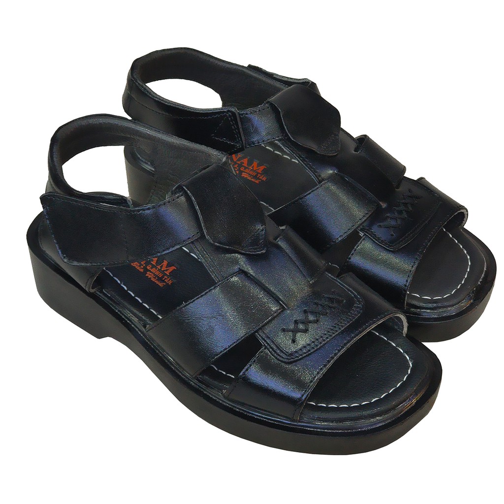 Giày Sandal nam TiTi ĐÔ da bò thật cao cấp DNA2137a