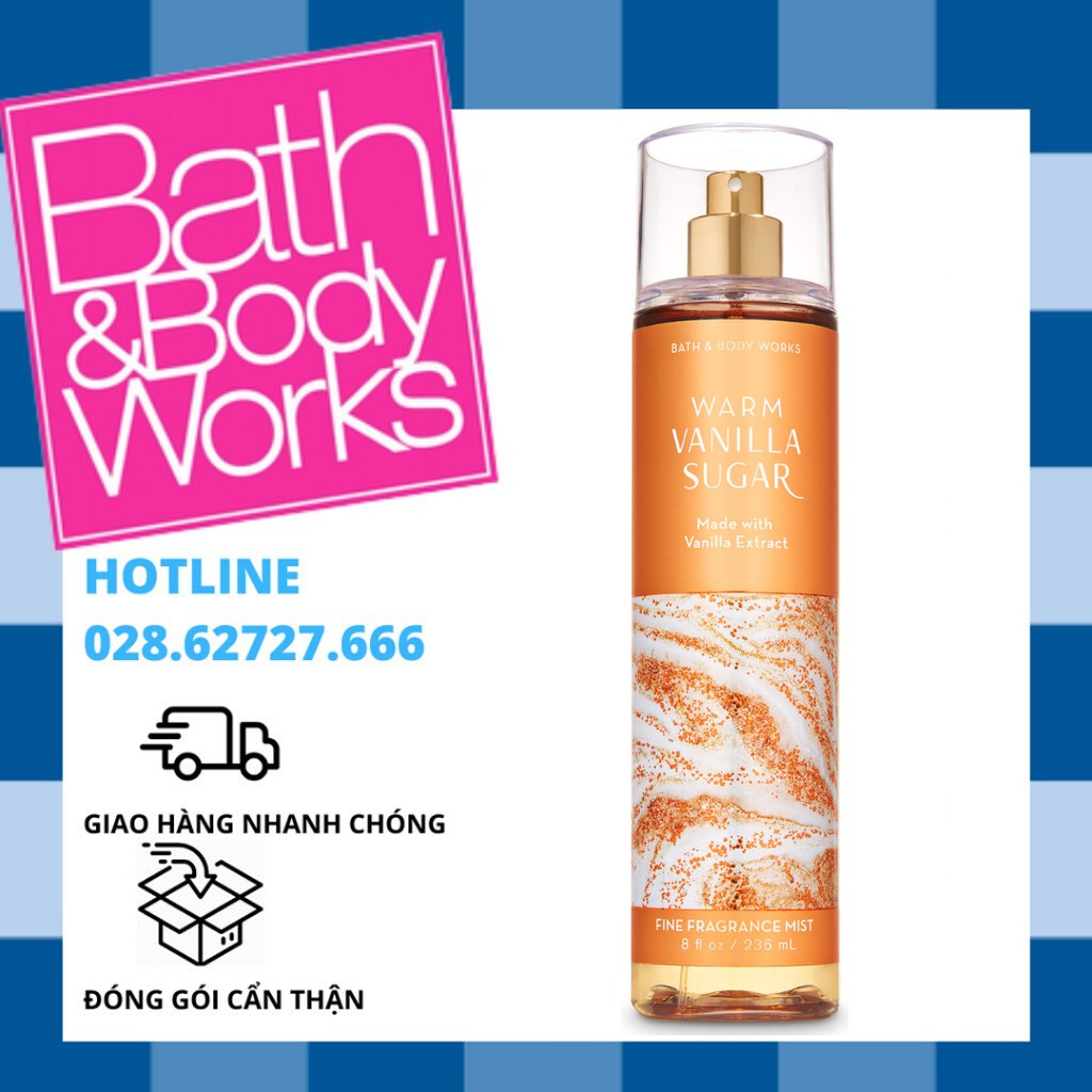 Xịt Thơm Toàn Thân Bath And Body Works - Warm Vanilla Sugar Body Mist (236ml)