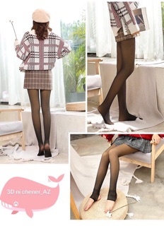 Quần tất 3d lót lông chaner