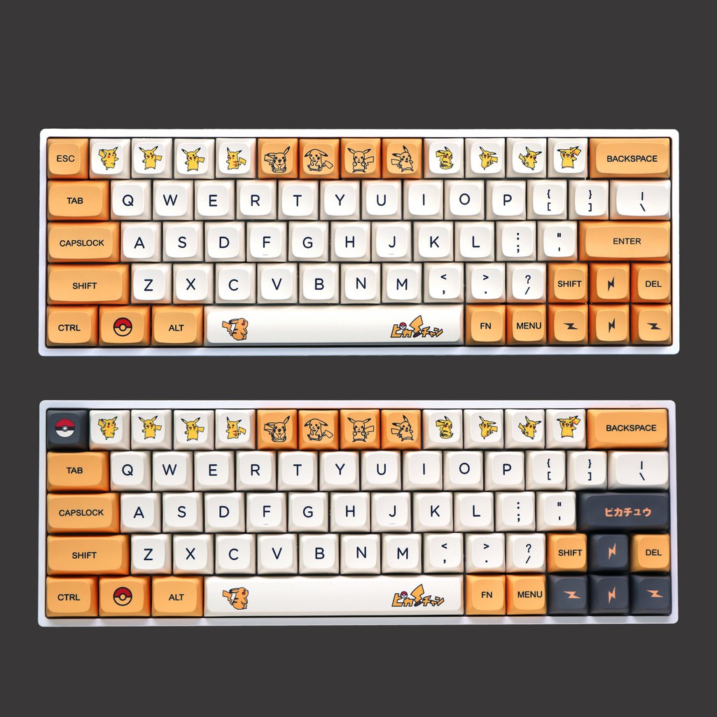 [Mã 153ELSALE2 giảm 7% đơn 300K] Keycap Pikachu XDA 136 nút bàn phím cơ Thick PBT