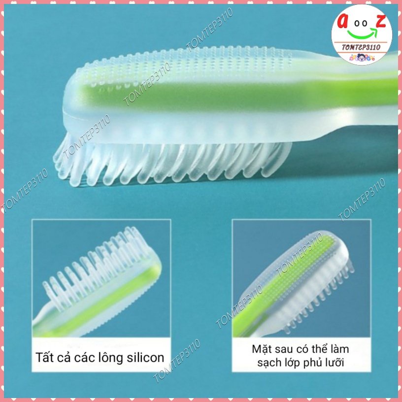 Bàn Chải Đánh Răng Silicon, Gặm Nướu Silicon Siêu Mềm Cho bé