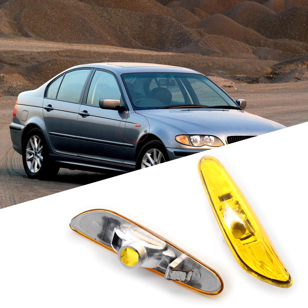 Set 2 Ốp Đèn Báo Tín Hiệu Xi Nhan Dành Cho Ô Tô 63137165915 63137165916 Phụ Kiện Cho Xe Hơi BMW 3 Series E46 02-05