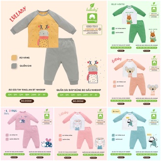 Bộ raglan dài tay bo ống Lullaby cho bé NH693P-NH694P
