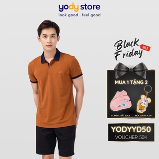 Áo polo cafe nam YODY thấm hút tốt, chống tIa UV hữu hiệu - APM3635 !
