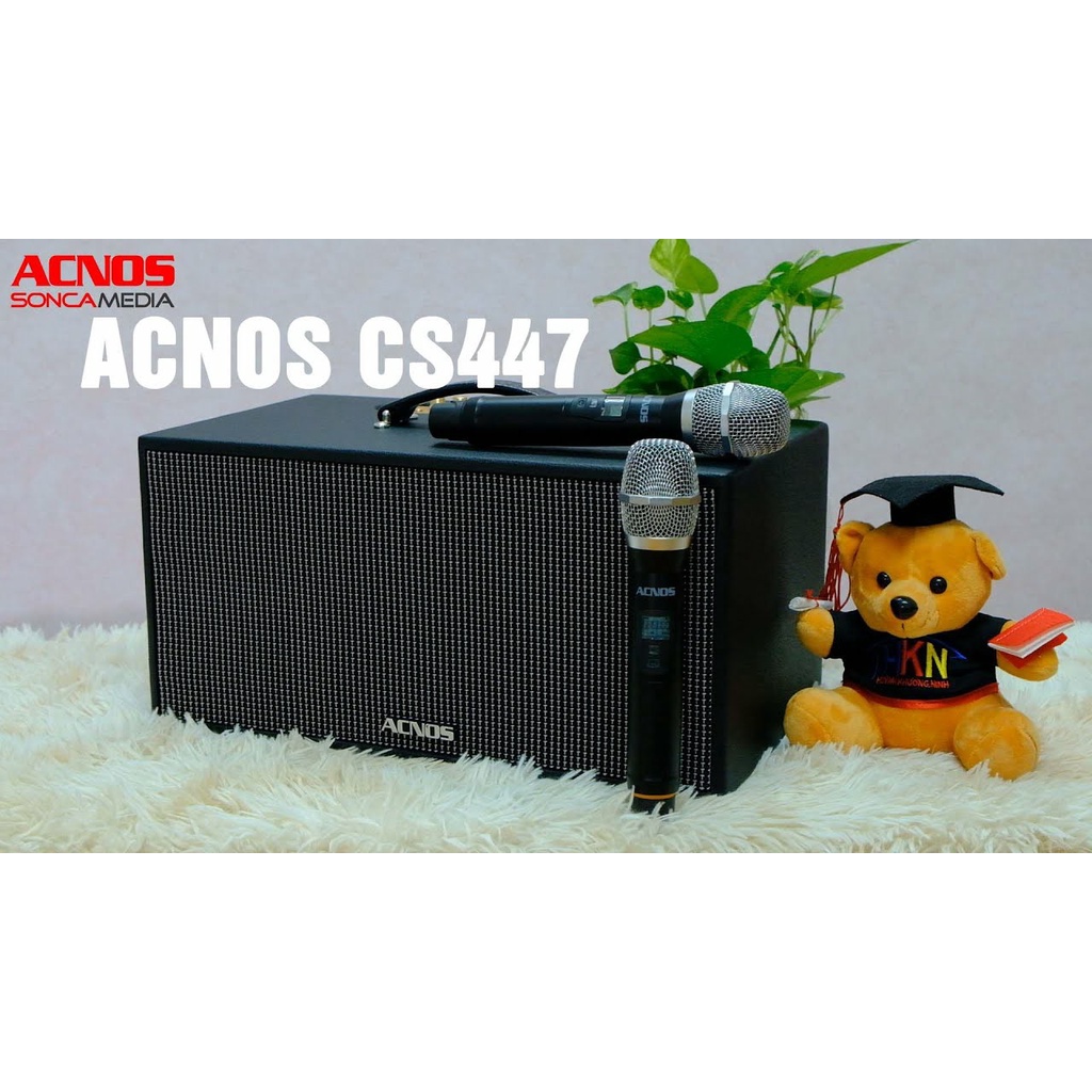 Dàn âm thanh di động ACNOS CS447 - Loa kéo tích hợp vang số chỉnh cơ - Hệ thống 2 Loa full 6.5 inch và 2 loa treble