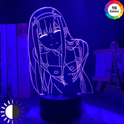 Đèn LED Chiếu Hình 3D Anime Zero Hai Màu USB Kèm Điều Khiển Từ Xa