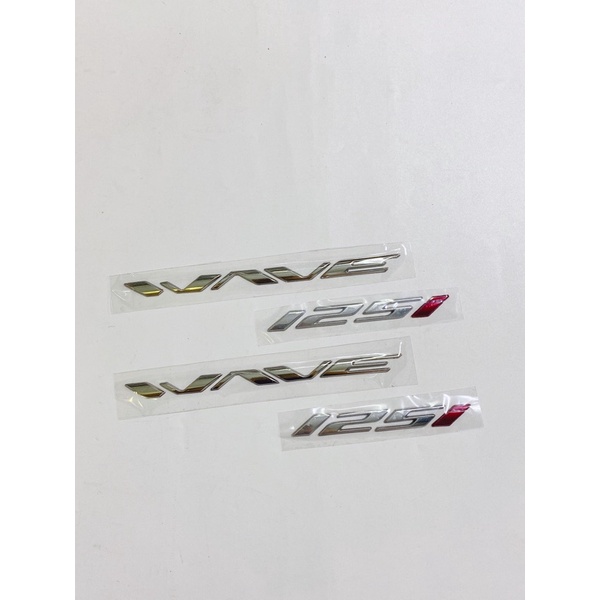 Bộ tem chữ Wave 125i đỏ, tem Wave Thái 125 màu giả inox sắc nét, chống nước