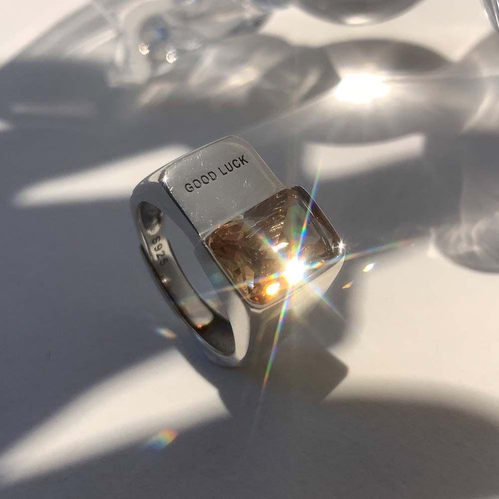 Nhẫn Hở Hình Bánh Sâm Panh Phong Cách Hip Hop Cá Tính Dành Cho Nữ