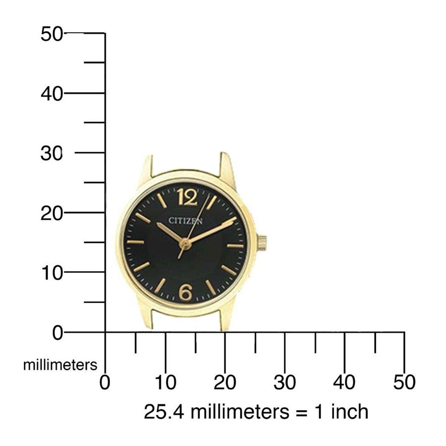 Đồng Hồ Nữ Citizen Dây Thép Không Gỉ EJ6082-51E - Mặt Đen