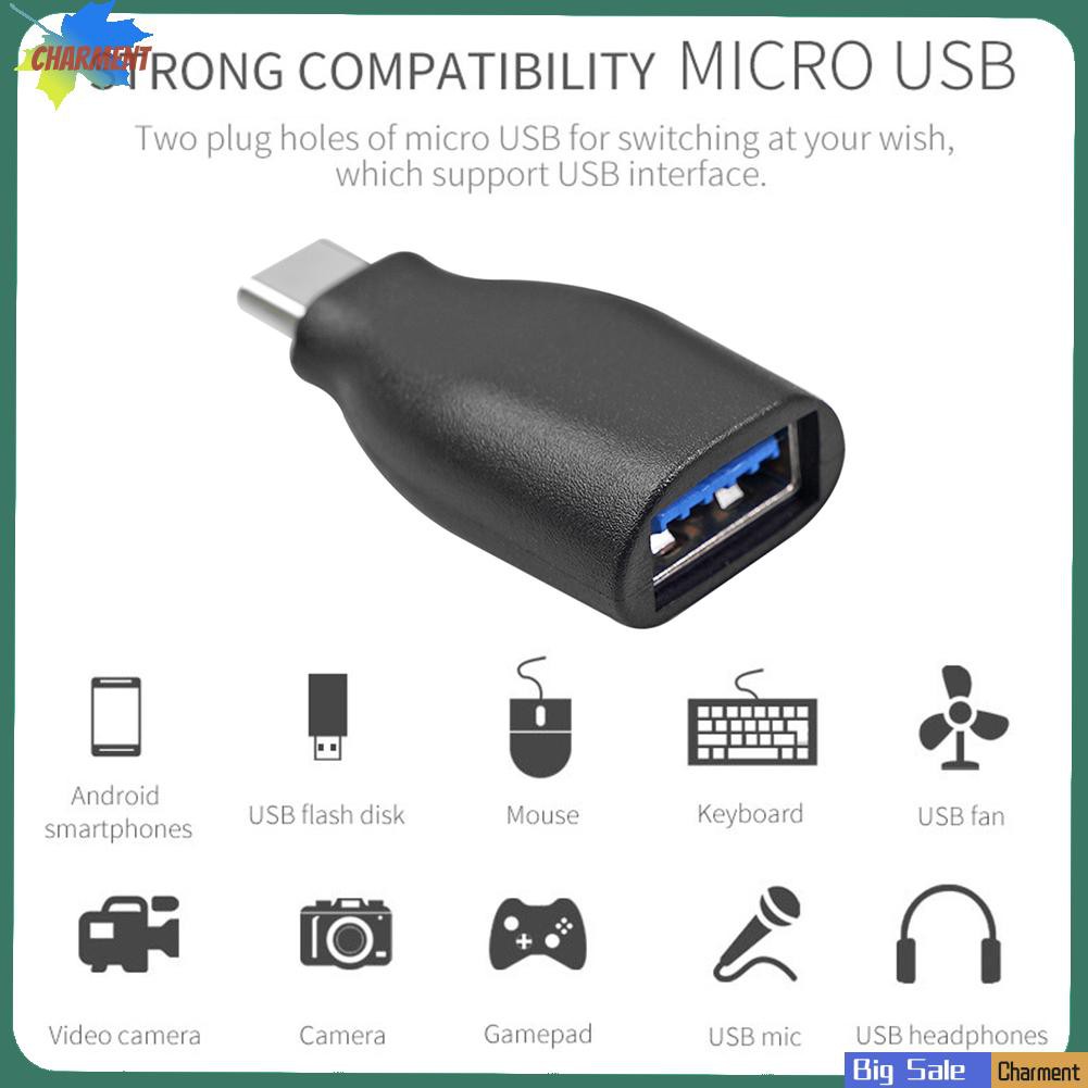 Đầu Chuyển Đổi Usb 3.1 Type C Đực Sang Usb 3.0 Loại A Cho Laptop Điện Thoại