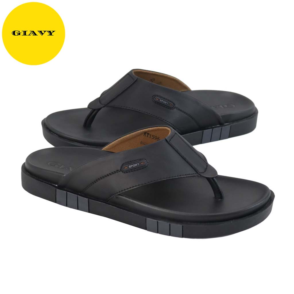 Dép kẹp nam, dép kẹp quai da DUKT8 - GIÀY GIAVY