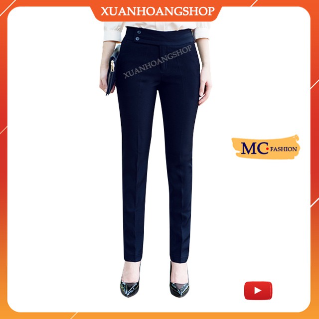Quần Tây Nữ  Mc Fashion Ống Đứng Đẹp, Lưng Cao, Kiểu Âu Phục Nữ Công Sở,Có 2 Màu ( Xanh Tím Than, Đen ) Q0285