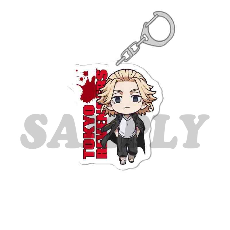 Móc khóa họa tiết hoạt hình Tokyo Revengers Manjiro Sano Draken Mikey Ken 2 mặt xinh xắn