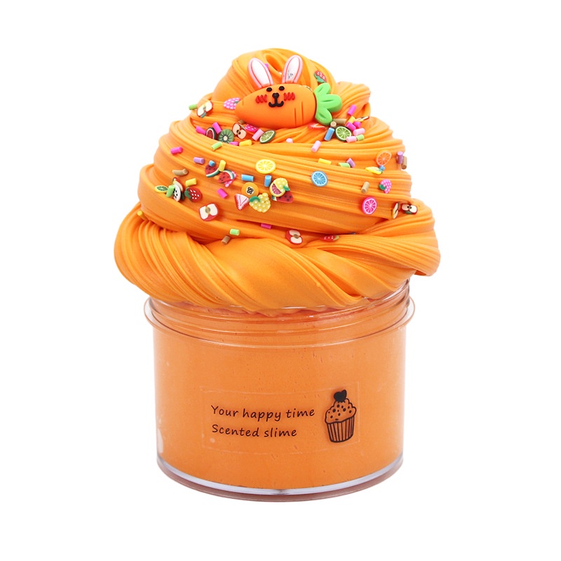 Bộ Đồ Chơi Slime Trái Cây Mềm Không Dính Có Mùi Thơm 70ml 5 Màu Sắc Cho Trẻ Em