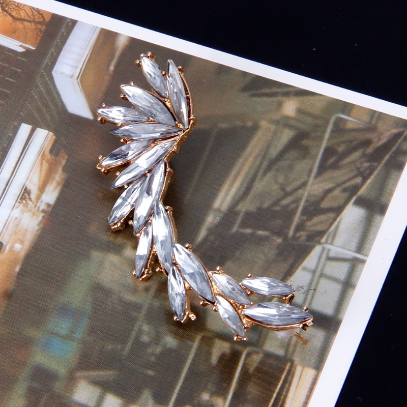 Bông tai đeo vành đính đá sang trọng thời trang cho nữ