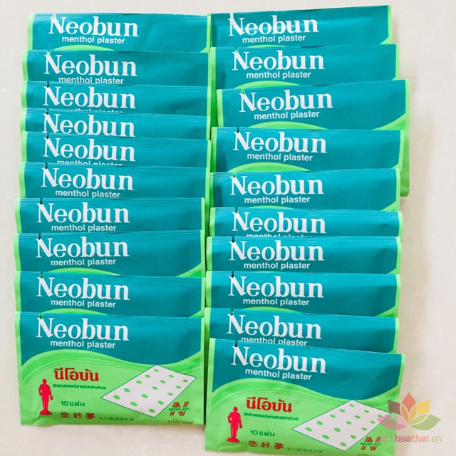 Cao dán ġiảm ƌau Neobun Thailand hộp 20 gói (8cmx11cm)