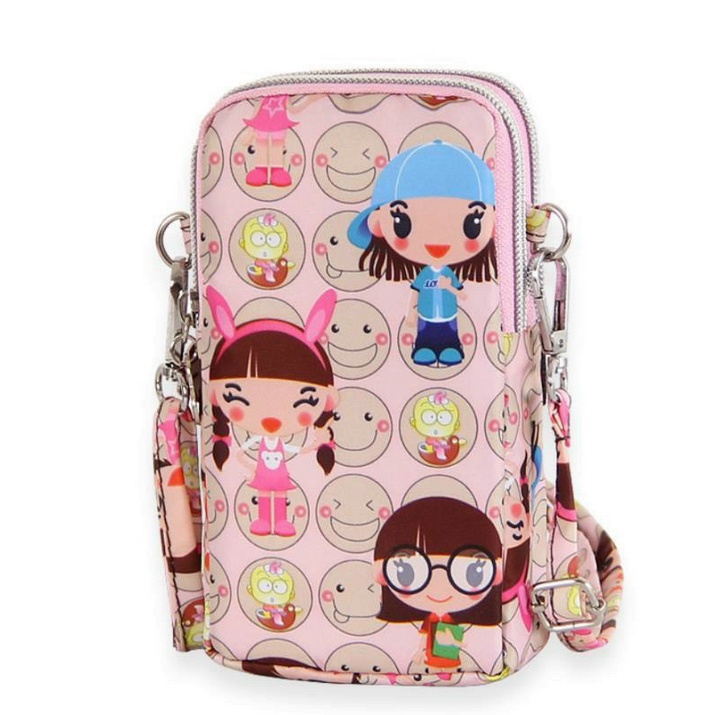 Túi ví đựng điện thoại,son,đồ cá nhân, có móc cài đeo chéo, 2 ngăn chất liệu chống thấm nước, màu sắc thời trang cá tính