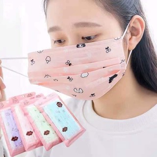set 100 khẩu trang y tế người lớn họa tiết