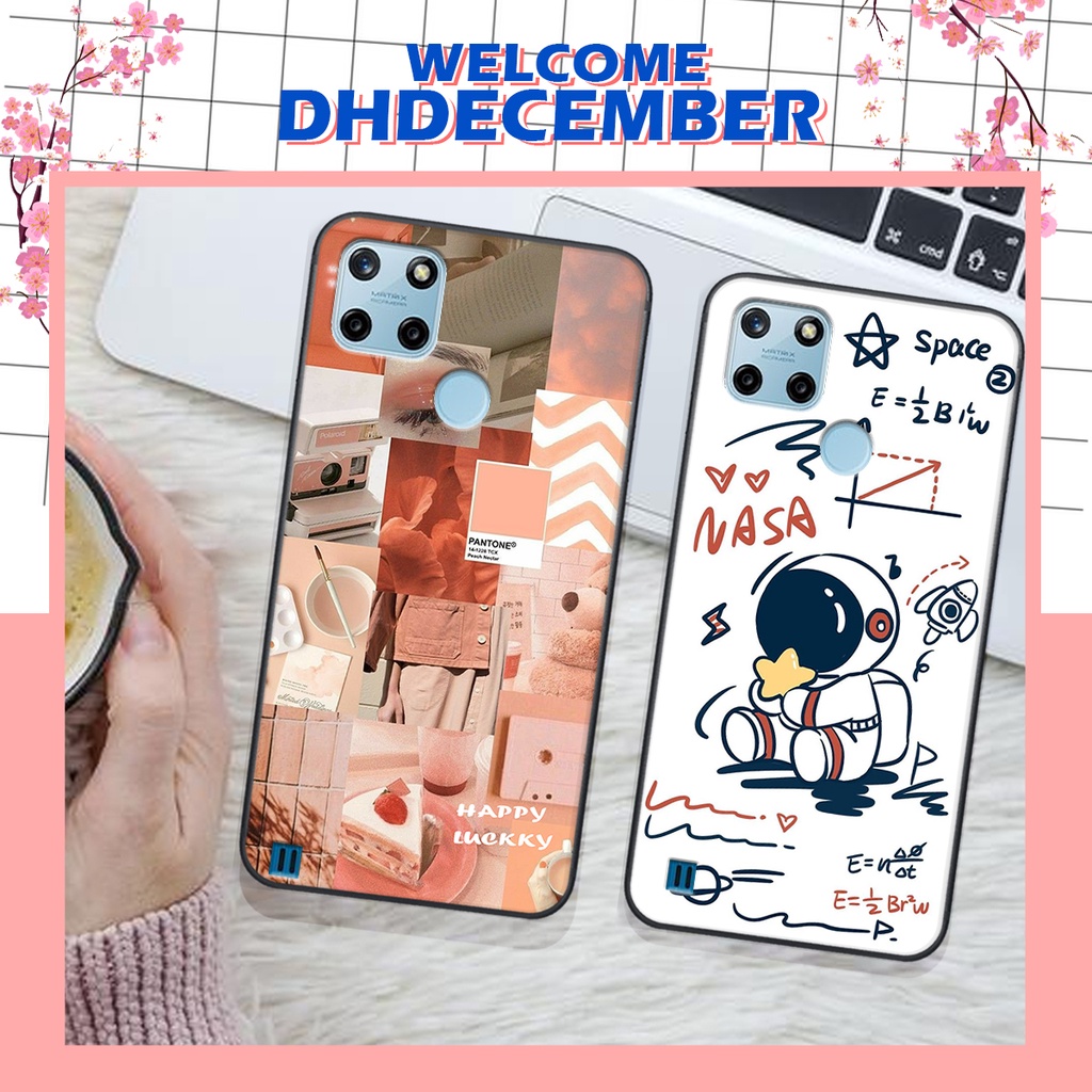 Ốp lưng Realme C25Y in hình nice ,good luck happy ốp xinh viền dẻo đẹp chất