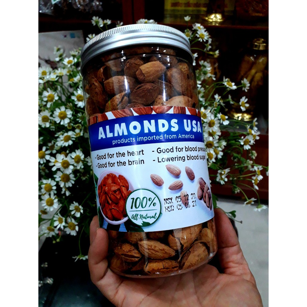 Hũ 500g Hạnh nhân lõi sấy chín Nguyên Vị