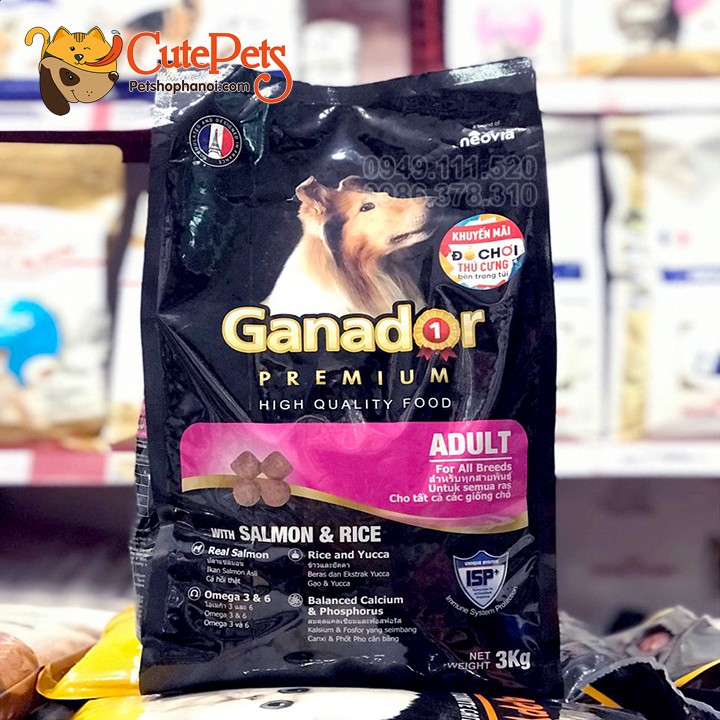 Ganador tải 20Kg Thức ăn cho chó Vị sữa cá hồi - Petshop Hà Nội