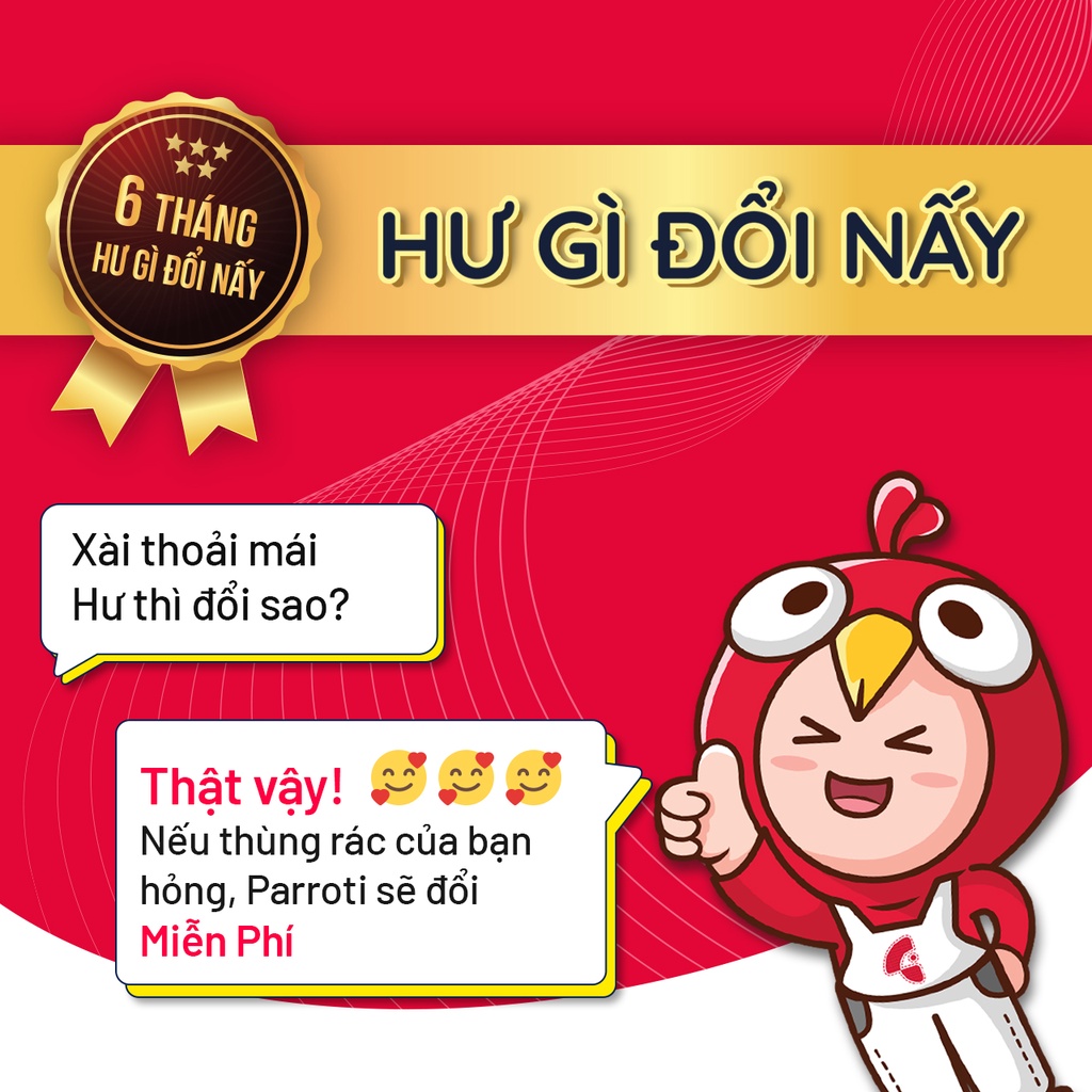 Thùng rác treo tủ bếp có nắp đậy thông minh, dán tường - Parroti Bin BN02