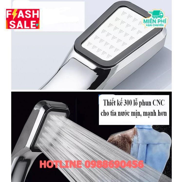 Đầu vòi sen vuông Tăng áp 300 lỗ cao cấp hàng nhập khẩu