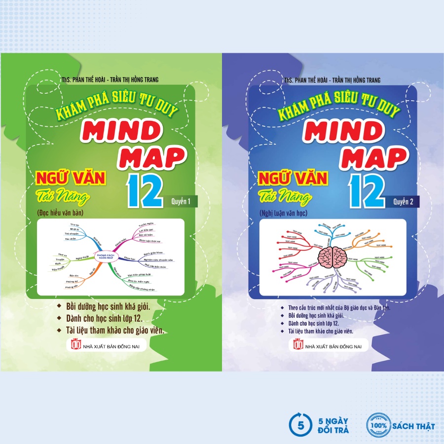 Sách - Combo Khám Phá Siêu Tư Duy Mind Map Ngữ Văn Tài Năng 12 (Bộ 2 Cuốn) - KV