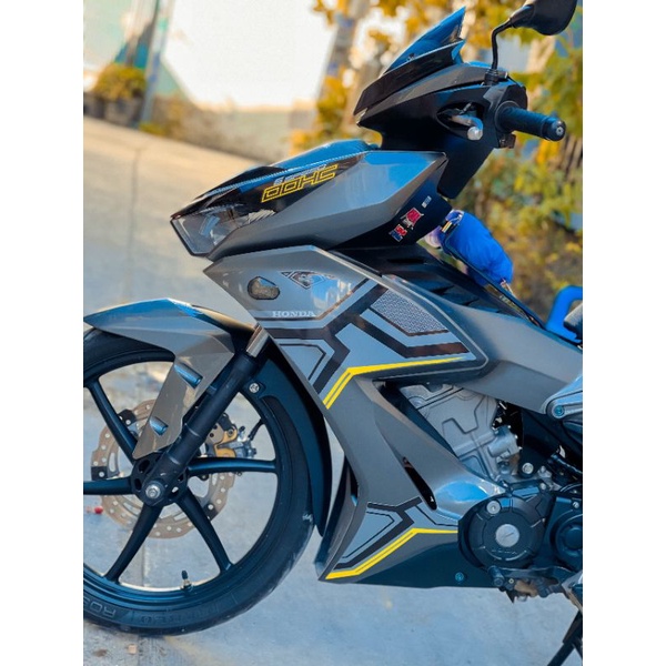 Tem rời Winner X xám xi măng phối  light vàng đen