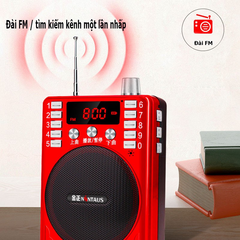 Loa di động kiêm máy nghe nhạc K207C có chức năng radio