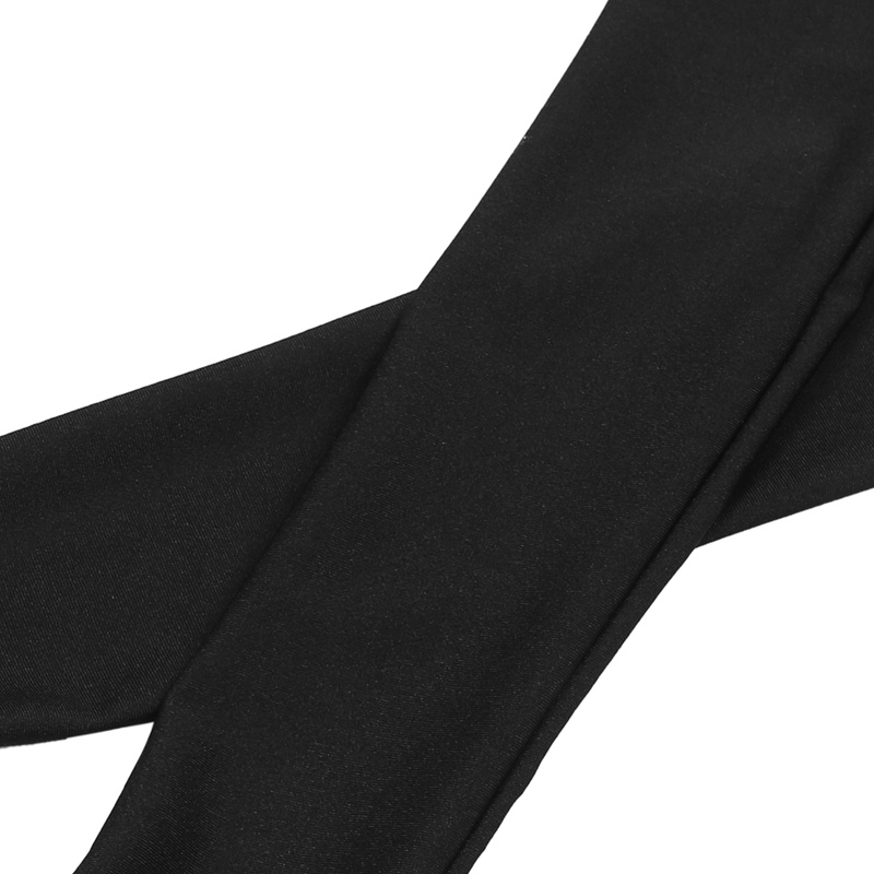 Găng tay satin dài màu đen cho nữ