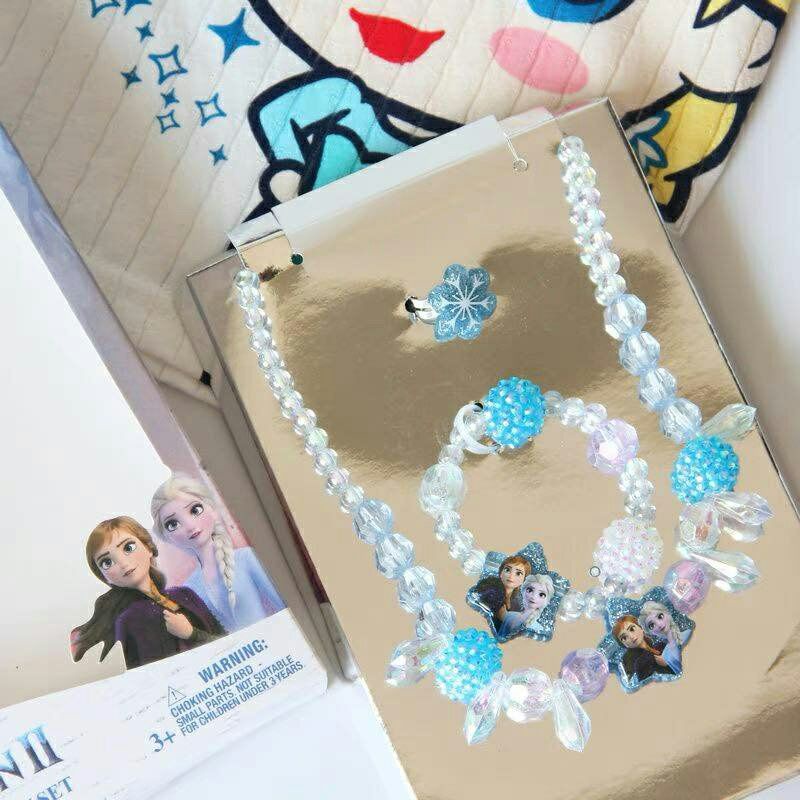 Set vòng cổ Frozen Elsa 3 chi tiết cho bé gái