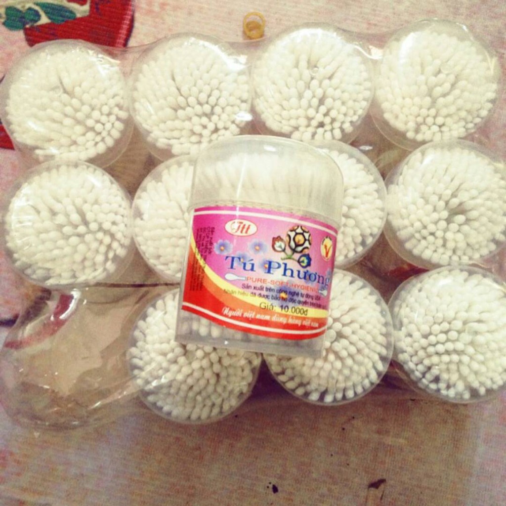 Tăm bông sơ sinh,-hộp 180 tăm bông trẻ em, tăm bông y tế, tăm bông cho trẻ em