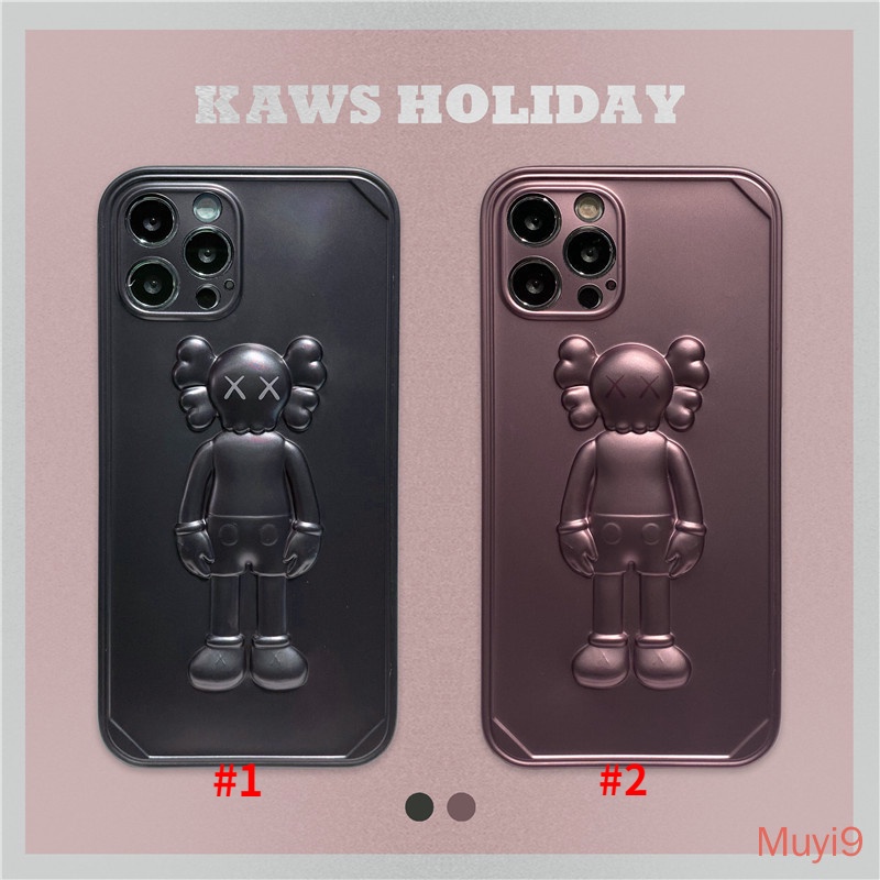 Ốp điện thoại mềm dẻo trang trí hình KAWS hoạt hình đơn giản cho iPhone 12Pro Max 12 11Promax X XSMax XR 8 SE2 7Plus