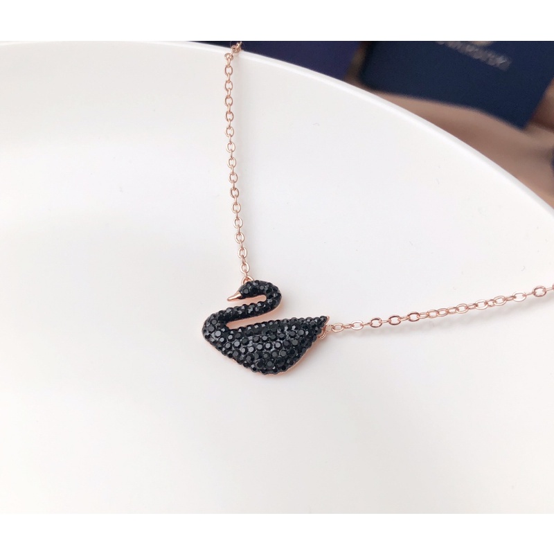 FREE SHIP Dây Chuyền Nữ WILLFAN Iconic Swan Necklace Fashion Black Swan Necklace Crystal FASHION cá tính Trang sức trang sức đeo THỜI TRANG