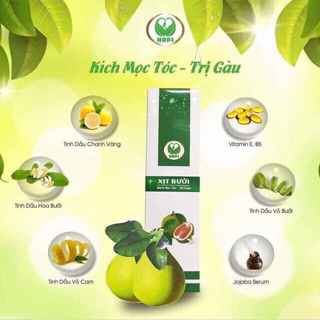 Xịt Bưởi Kích Thích Mọc Tóc , Làm Dài Tóc , Giảm Rụng Tóc , giảm Gàu Chai 100ml | BigBuy360 - bigbuy360.vn