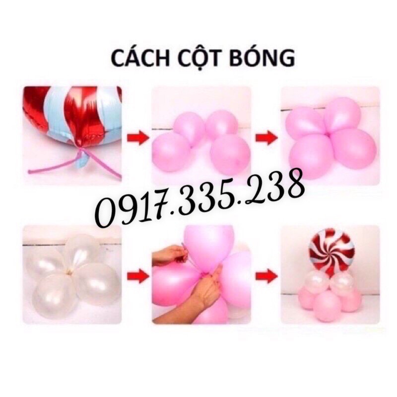 Bóng số To 0-9 trang trí sinh nhật Kèm Vương Miện+10 Bóng Trang trí (có 5 màu ) xinh