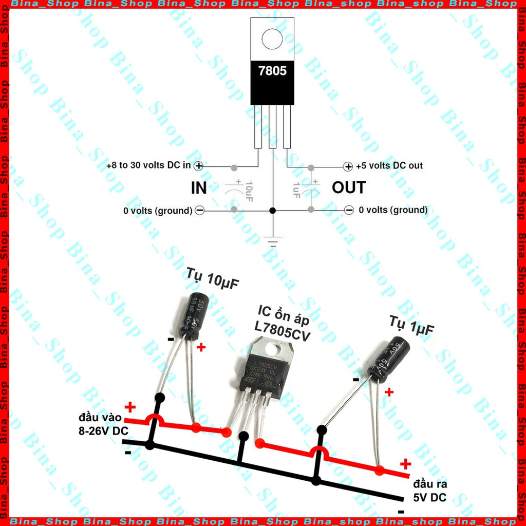 IC ổn áp L7805CV L7812CV IC nguồn dương 5V/12V 7805 7812