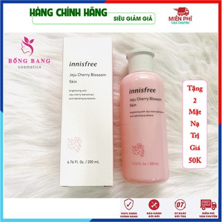 Nước hoa hồng - Nước hoa hồng dưỡng ẩm chiết xuất lá Hoa Anh Đào Innisfree Hàn Quốc 200ml