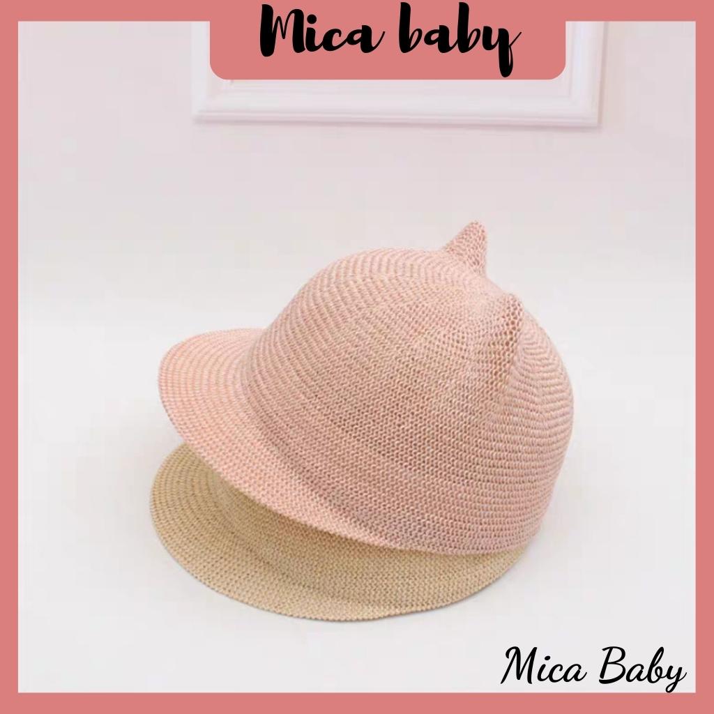 Mũ cói tai mèo đáng yêu cho bé từ 1.5-3 tuổi Mica baby MH06