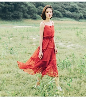 [Order] Váy voan lụa  2 dây hàng thiết kế