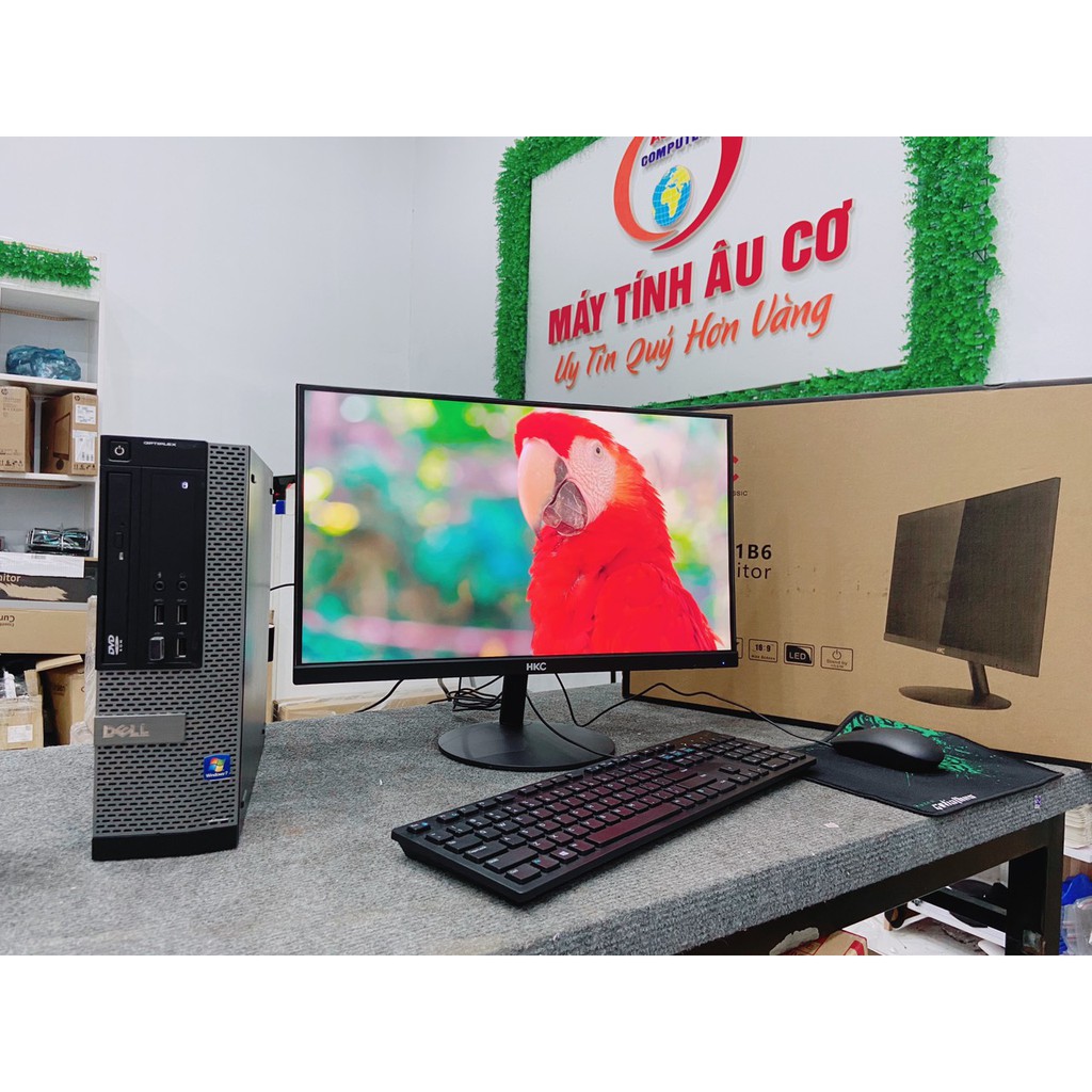 Bộ máy tính Văn phòng Dell Optiplex (Core i5-2400 4Gb SSD 128Gb + HDD 320GB )  Màn hình full viền HKC 22 inch