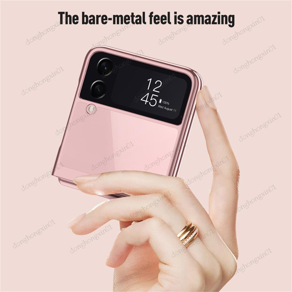 Ốp Điện Thoại Cứng Trong Suốt Mạ Điện Nhiều Màu Chống Sốc Cho Samsung Galaxy Z Flip 4 Flip4 5G