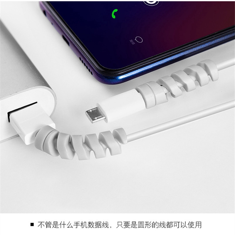 Bộ 2 Phụ Kiện Bảo Vệ Dây Cáp Sạc USB Android Hình Xoắn Ốc Thông Dụng