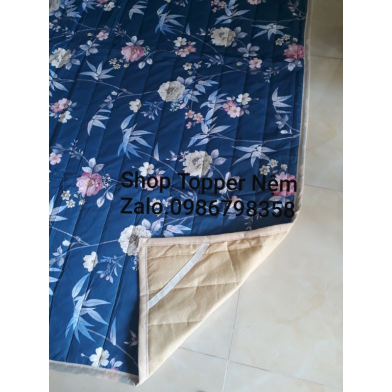 Topper 2cm Cotton Hàn {trải nệm, trải sàn hoa trà}