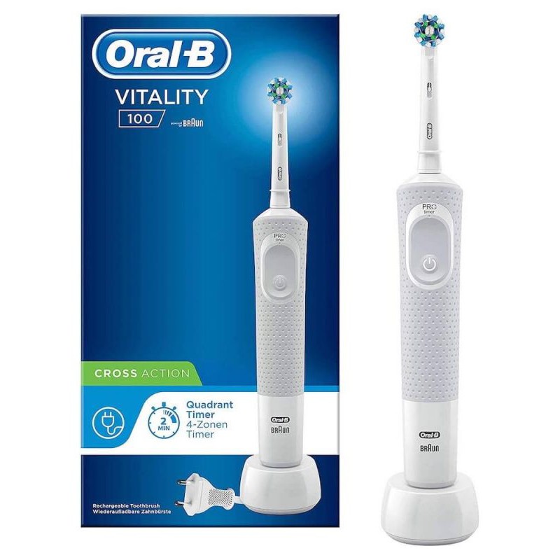 Bàn Chải Điện Oral B Và Đầu Bàn Chải Vitality 100 Cross Action